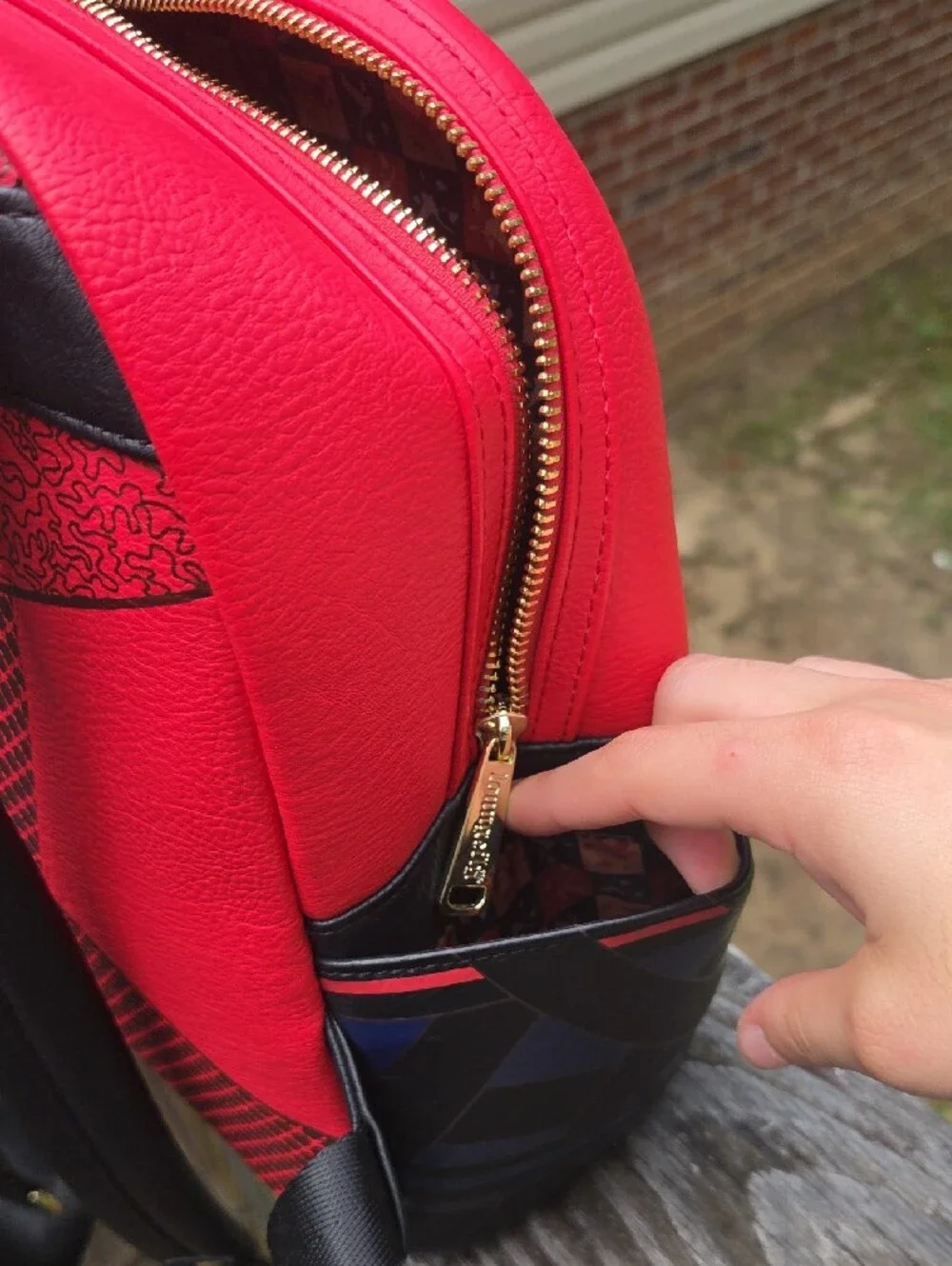 Loungefly Doctor Strange Themed Mini Backpack — Red, Blue & Brown